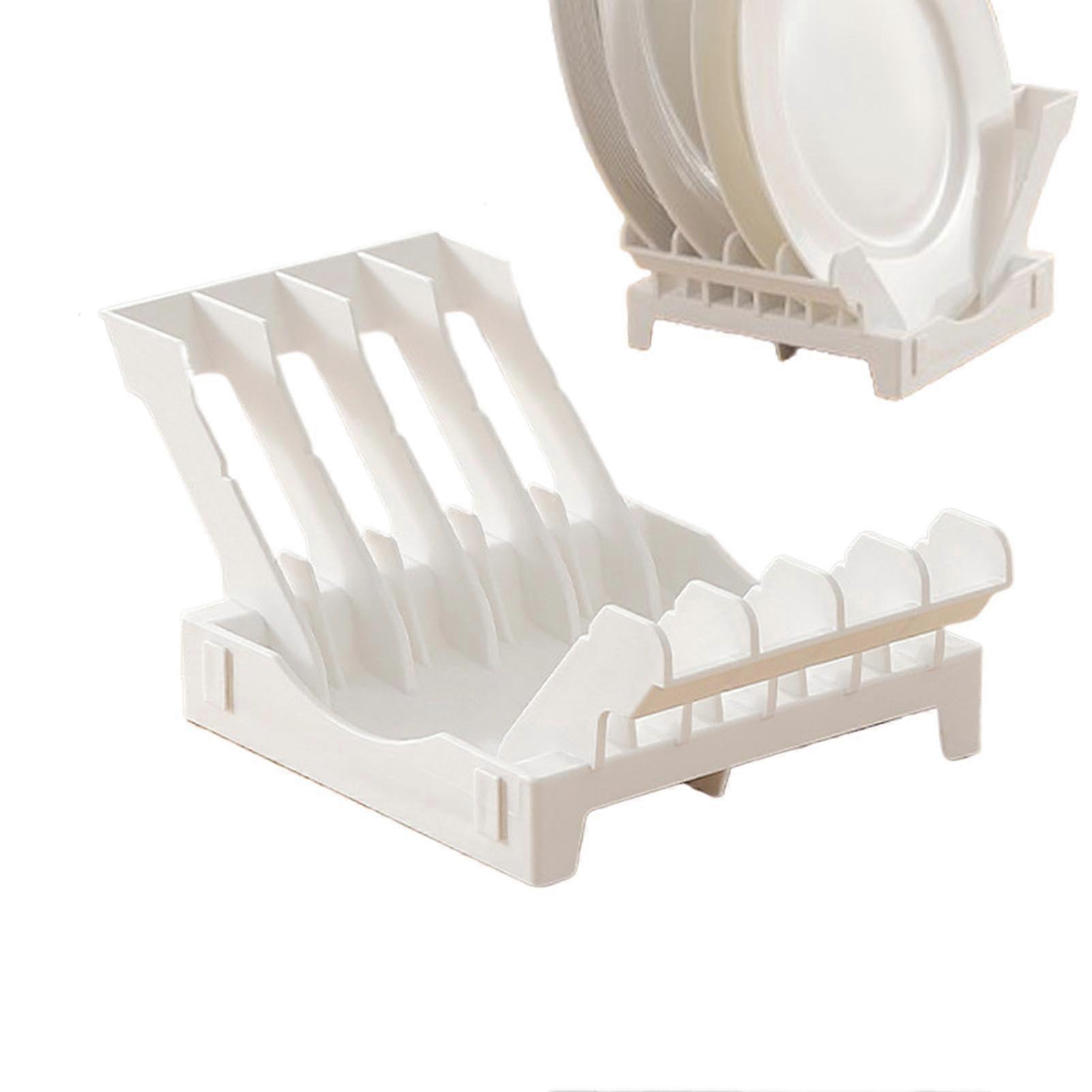 Plate Drying Rack Upright Cabinet Organizer for Kitchen Cupboard Storage and Dish Draining