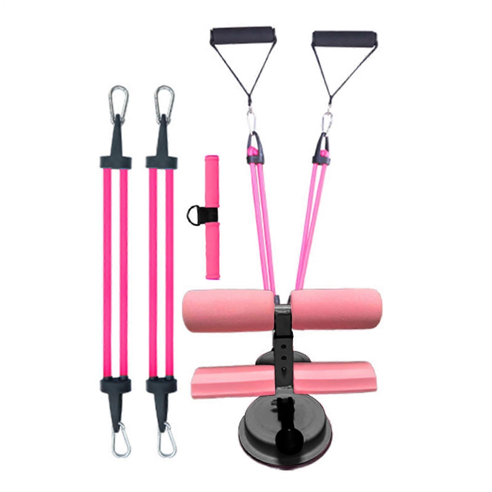 Suction Topas Core Trainer Equipment For Standing And Sitting Workouts Adjustable Fit Pink