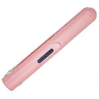 Multifunktionales Glätteisen und Lockengerät, kompaktes Design, schnelles Aufheizen, einstellbarer Thermostat, ideal für Reisen und den täglichen Gebrauch, Weiß