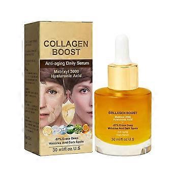 Collagen Boost Anti-Aging Serum, Collagen Peptide Anti-Falten Serum, Collagen Gesichtsserum zur Hautstraffung, hilft, schlaffe Haut zu liften, aufzupolstern und zu festigen,
