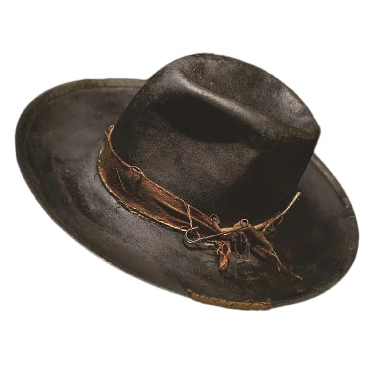 בציר פנמה כובע ויקטוריאני הגיל המערבי חוואי כובע רב תכליתי Trilby Top Hat לארוחת ערב בחוץ מזדמן ללבוש שחור