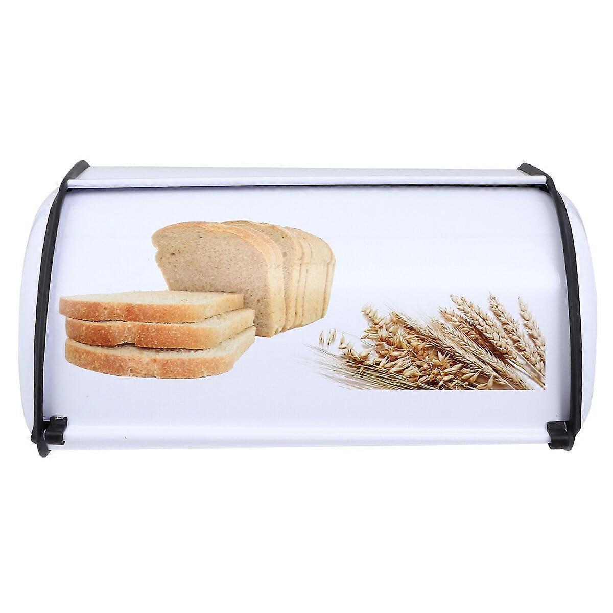 1Pc Metal Small Drum Bread Box Durable Storage Case Space-saving Storage Box