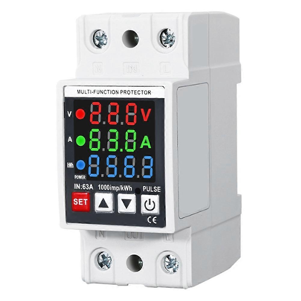 Self-Reset Adjustable Metering Temperature with Timing Overvoltage Undervoltage Protector Household Electric Meter