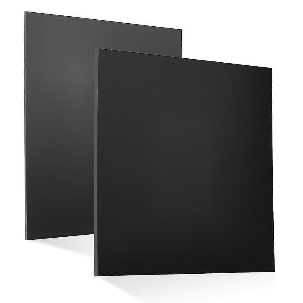 2Pcs 2 Sizes HDPE Sheet 3mm/6mm Thick High Density Polyethylene Sheets 300x300mm Square Solid Plastic Board for Industrial Projects Engineering Home D