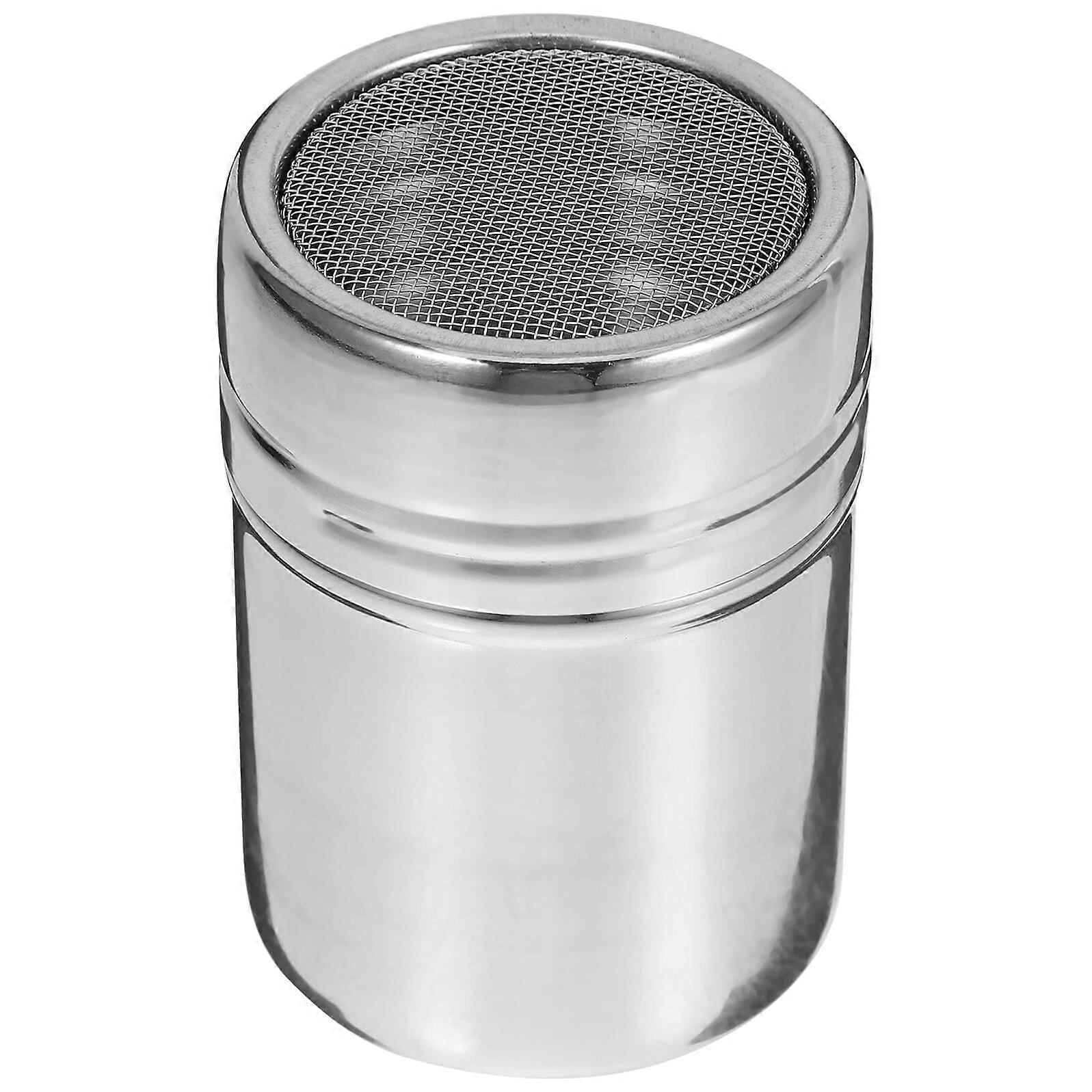 Stainless Steel Fine Mesh Cocoa Sugar Shaker with Lid for Baking Coffee Flour Sifting