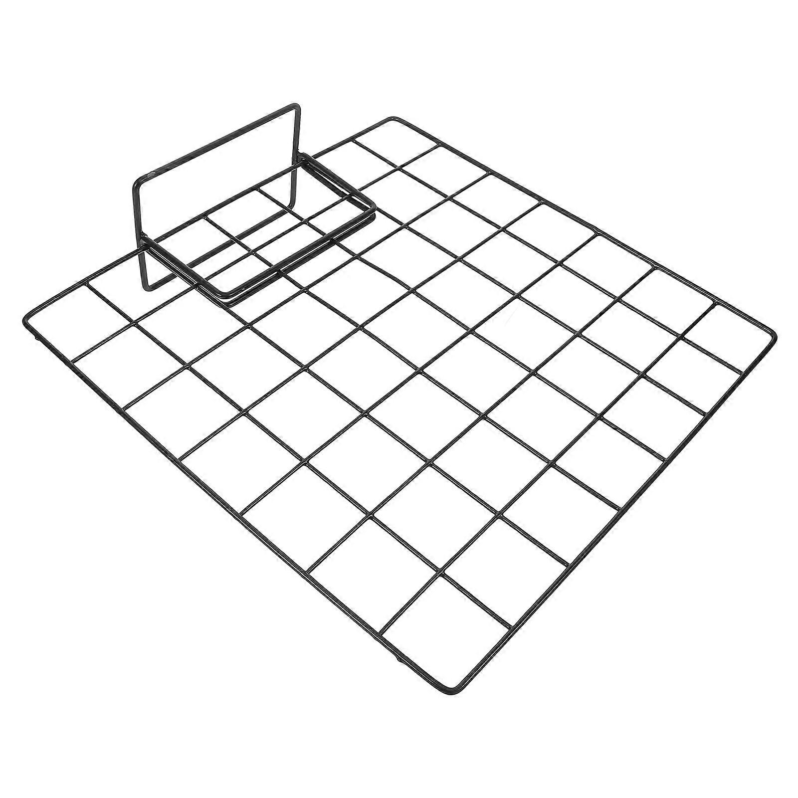 Metal Display Holders 2pcs Small Base Retail Accessories Storage Rack for Grid Display Stand