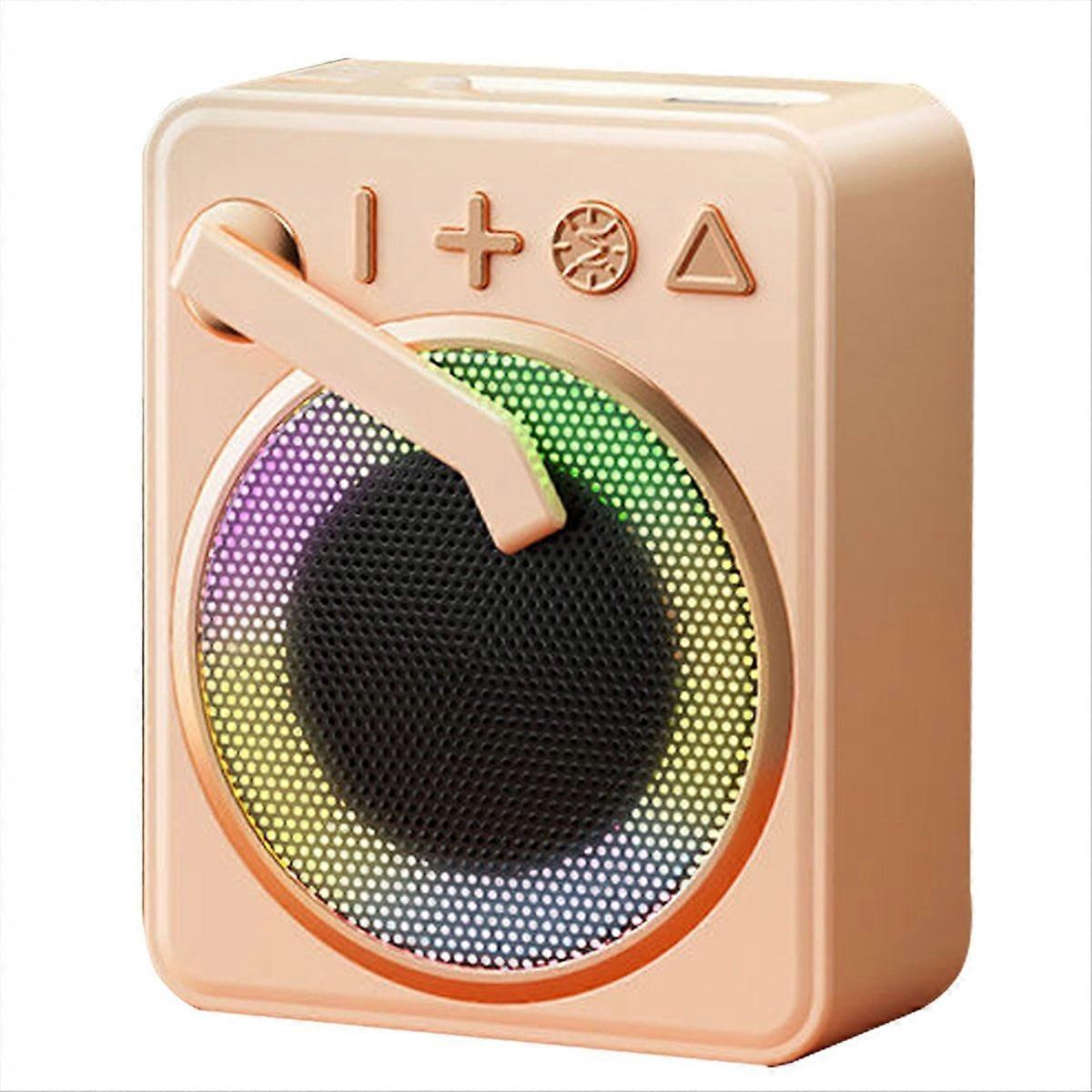Record Player Speakers Support TF Card U Disk MP3 Player Pink