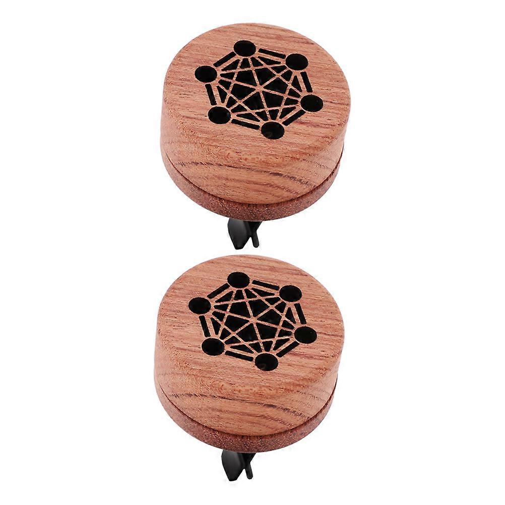 Car Essential Oil Diffuser Wood Clip for Aromatherapy 2Pcs Portable Use