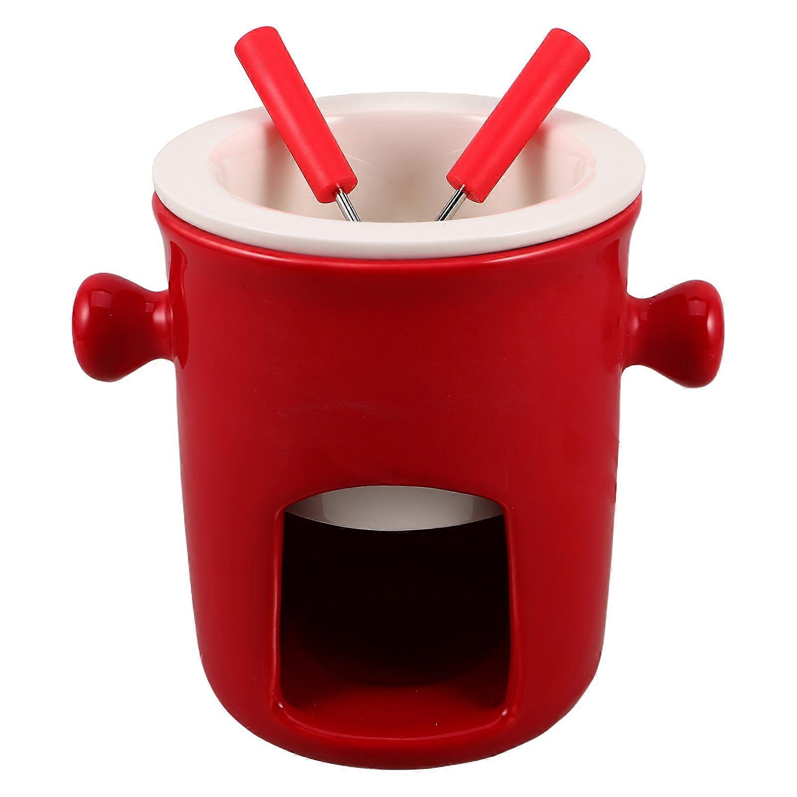 Chocolate Fondue Cup Melting Chocolate Mug Rectangular Shape Stainless Steel 1Set