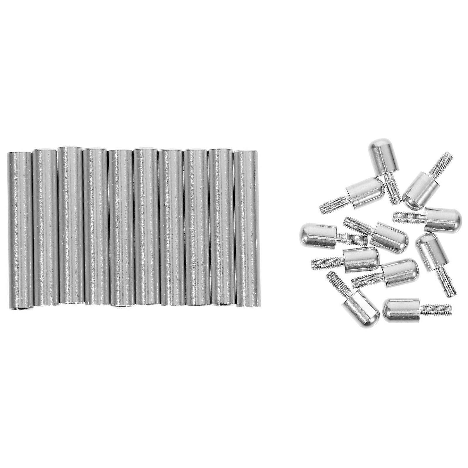 Standoff Screws for Frame DIY Projects M4 Thread Simple Design 6.00X0.80X0.80cm Wall Installation 10Pcs