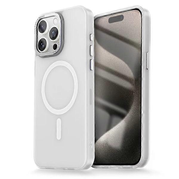 Compatible with iPhone 15 Pro Max case - Magsafe Matte Slim & Protective - White white