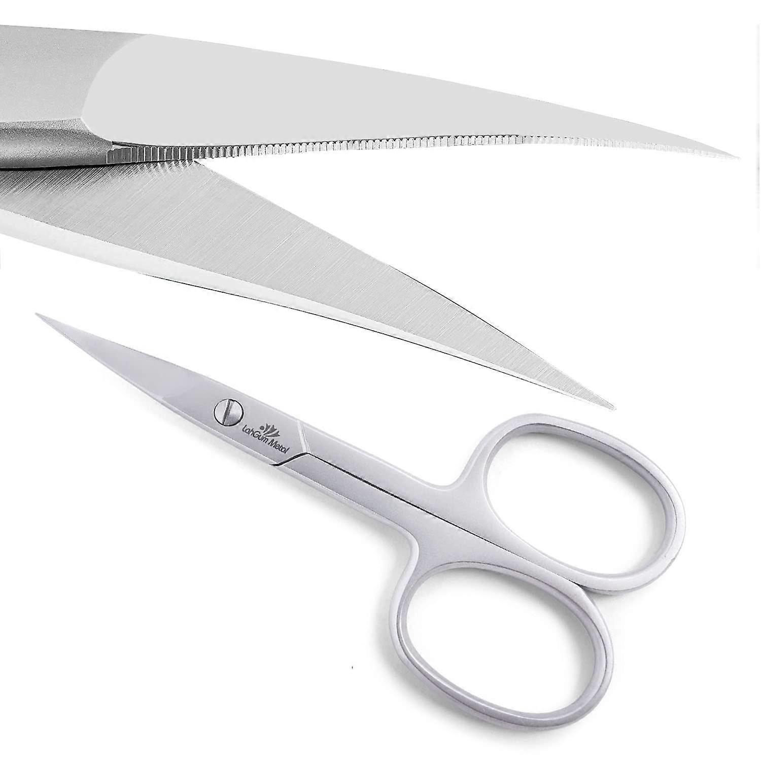 Nail Scissors with Precision Curved Blades for Fingernails and Eyebrows, Stainless Steel Grooming Tool