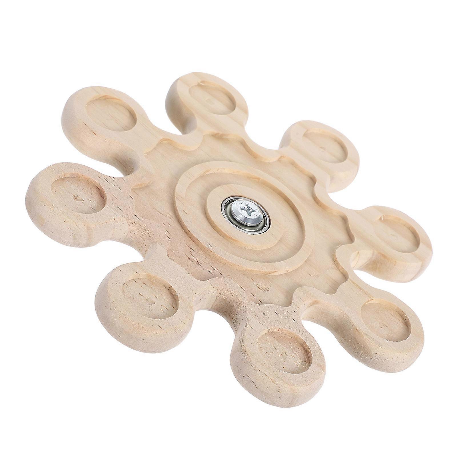 Interactive Rabbit Windmill Toys Wood Chew Toy for Cage