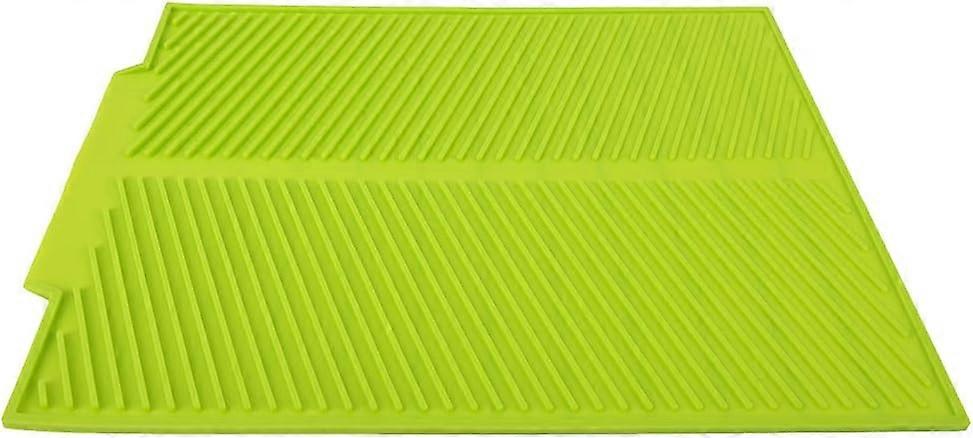 Table Decoration Drainage Pad, Silicone Pad, Home Use for Kitchen(Green,1pc)，9038