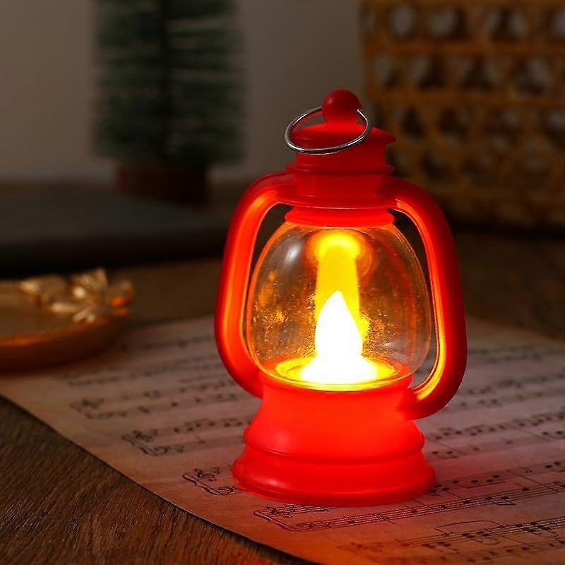 Vintage LED Lamp with European Charm, Warm Glow Retro Table Light for Holiday and Home Decor
