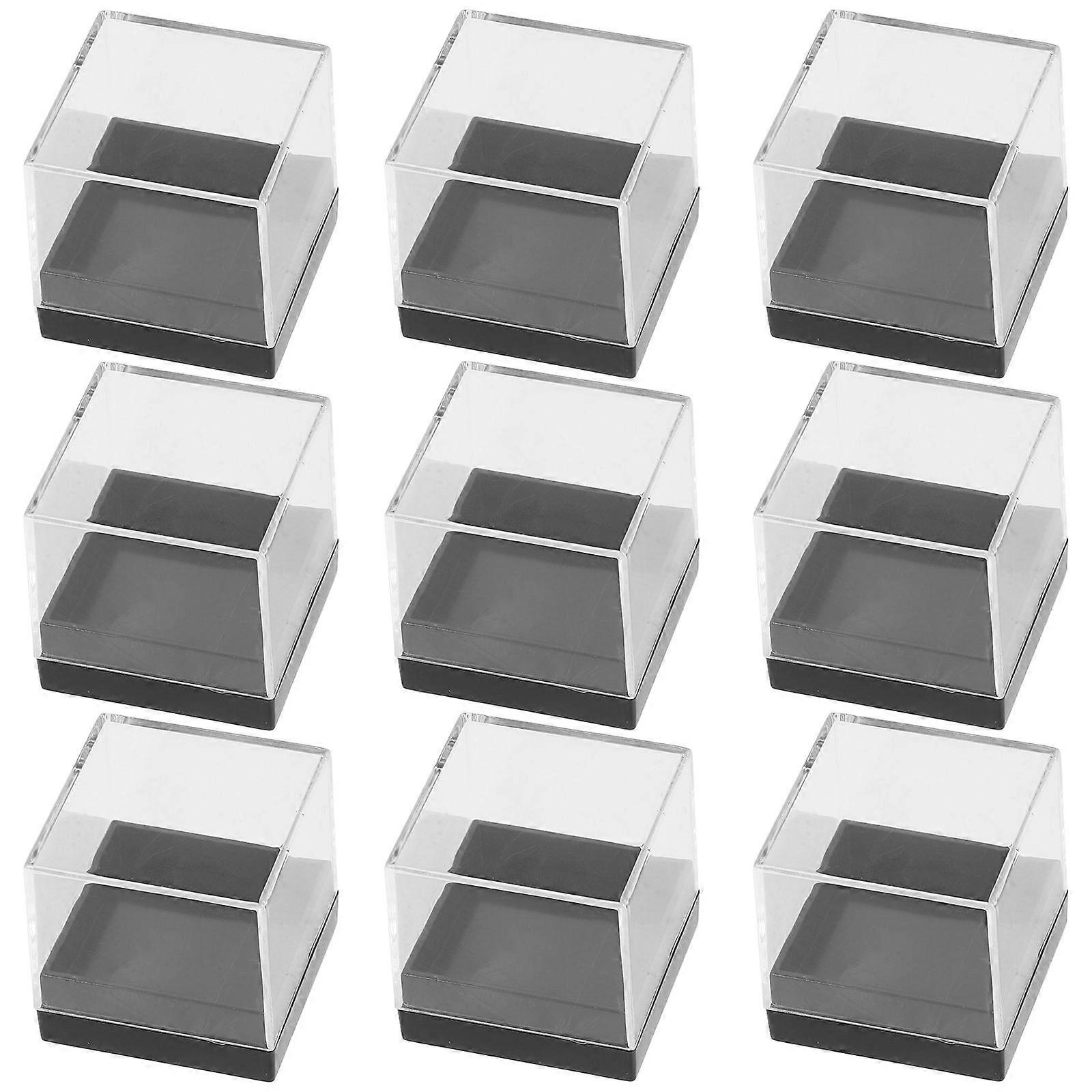 18pcs Small Clear Acrylic Boxes with Lid for Display Versatile Mini Square Cube Organizer Containers