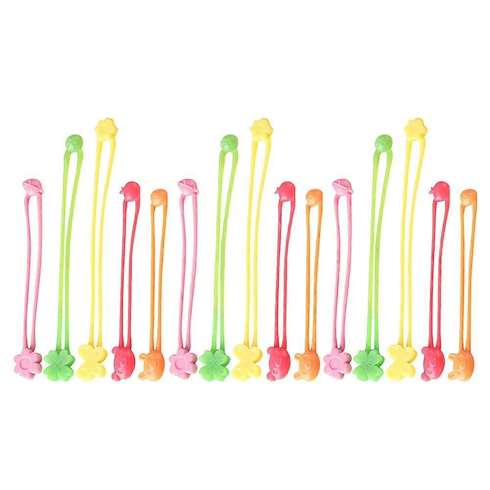 Assorted Color Silicone Rubber Bands Stretch Cooking Bands 15Pcs