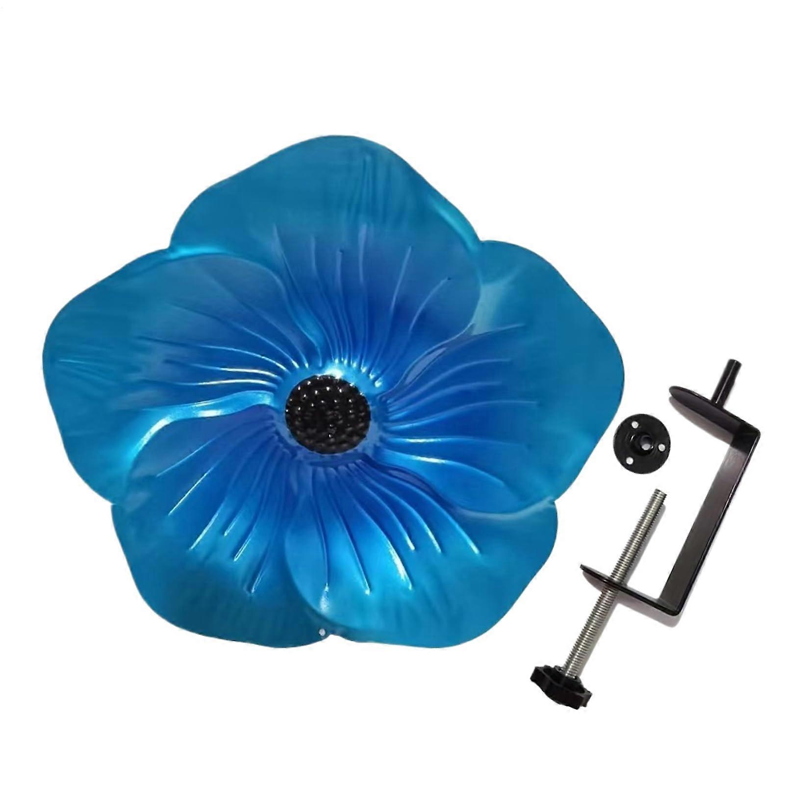 Cast Iron Bird Bath with Removable Stand for Garden Fence, Tool Install, RustResistant