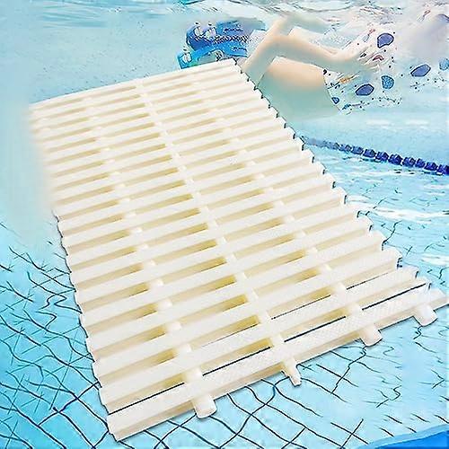 Pool Drain Grate 30cm ABS AntiSlip UV Resistant Swimming Pool Overflow Grille Adjustable Length White