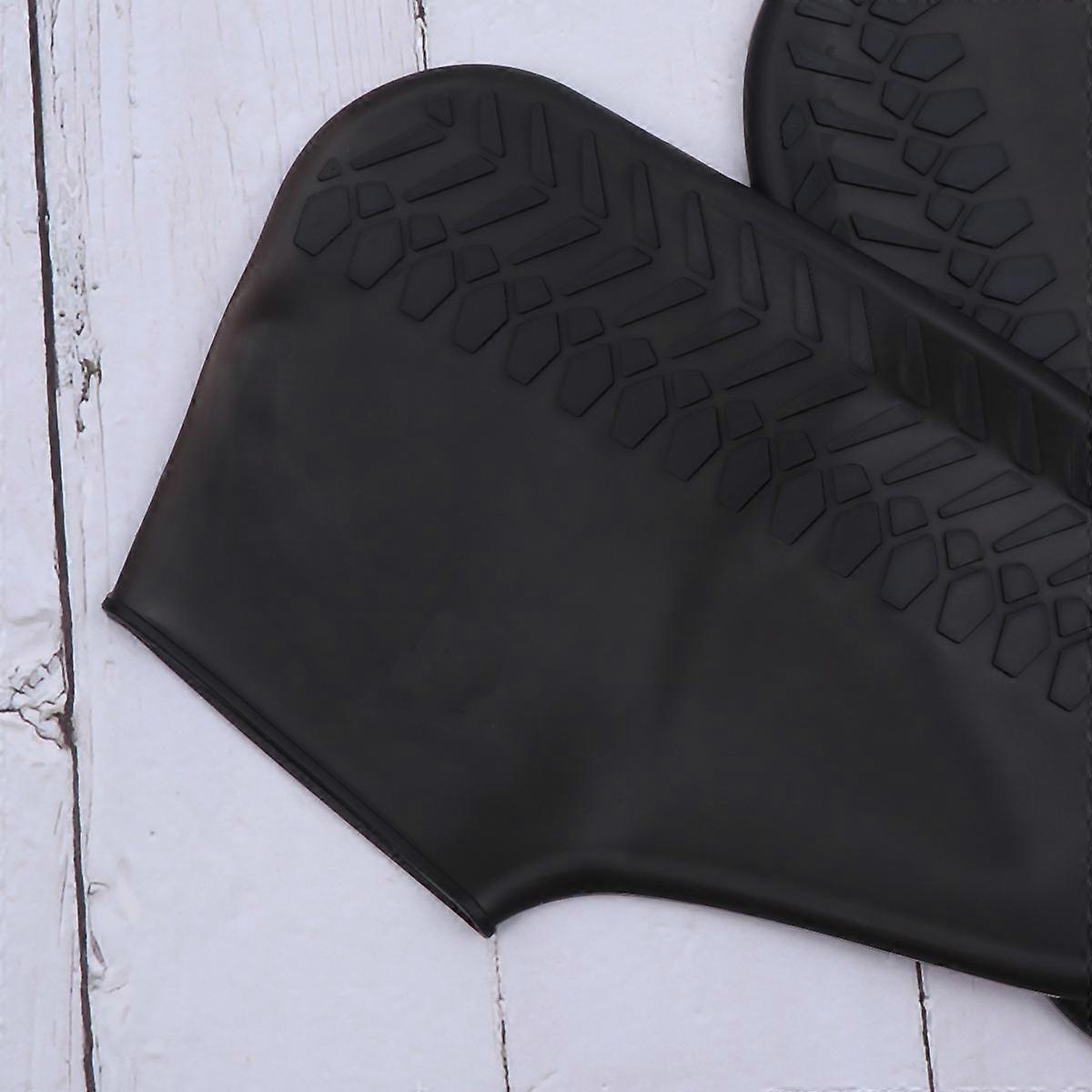 Black Rain Shoes Cover Waterproof Shoe Protector for 1Pair
