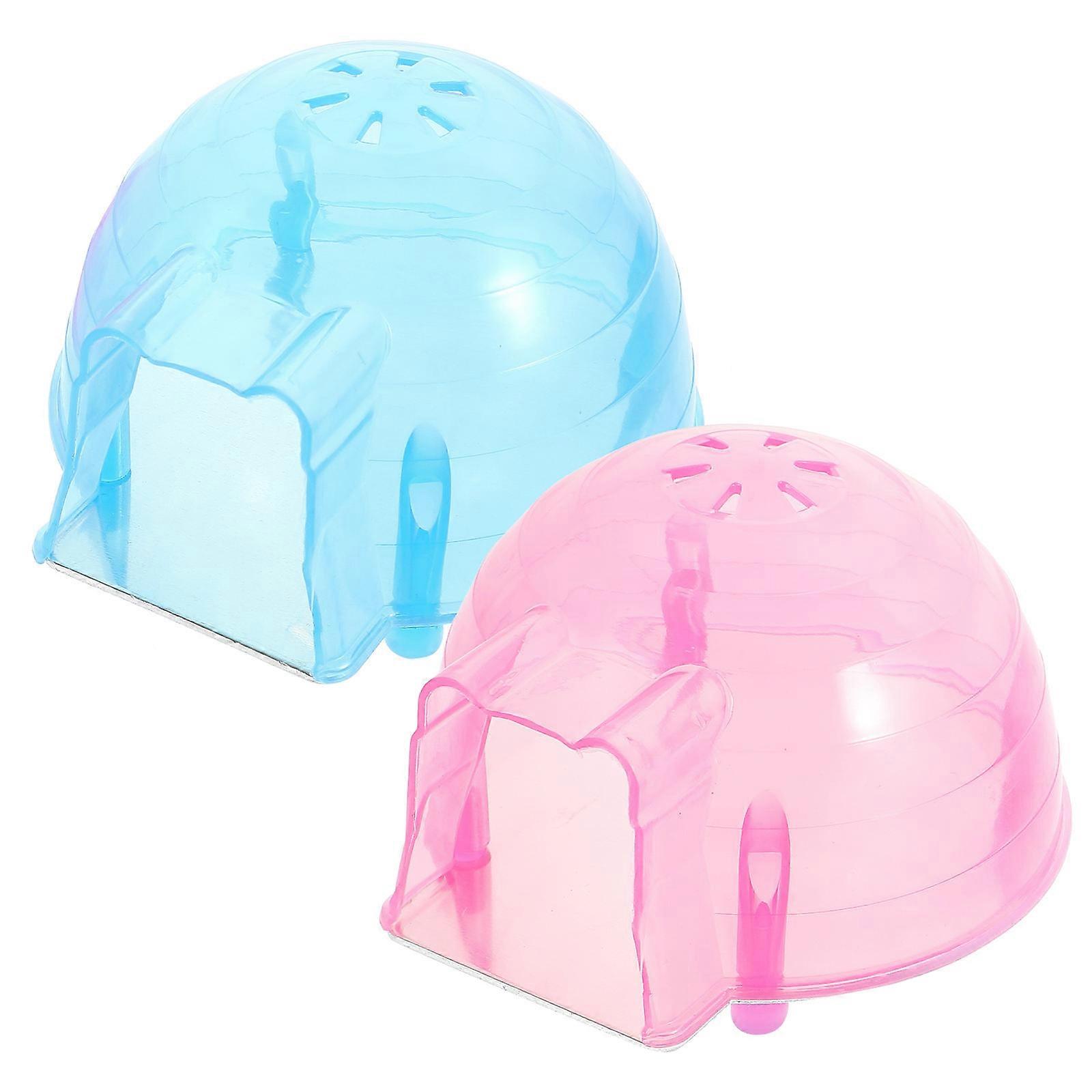 Hamster Cottage Cooling Mini Hut for Small Pets 2Pcs Plastic Summer House