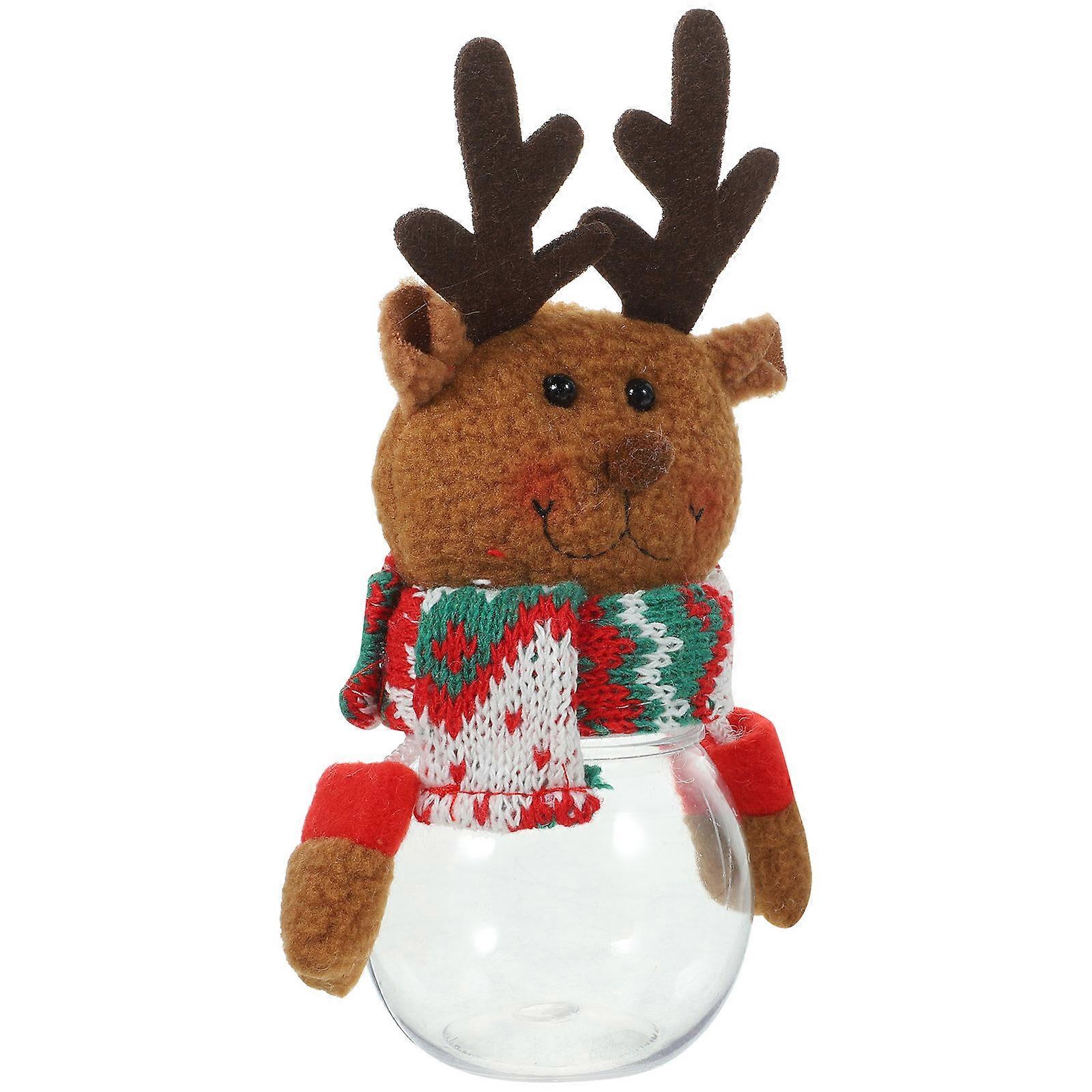 Candy Container Holiday Candy Jar Office Decor Plastic Multi Color Sealed 1Set