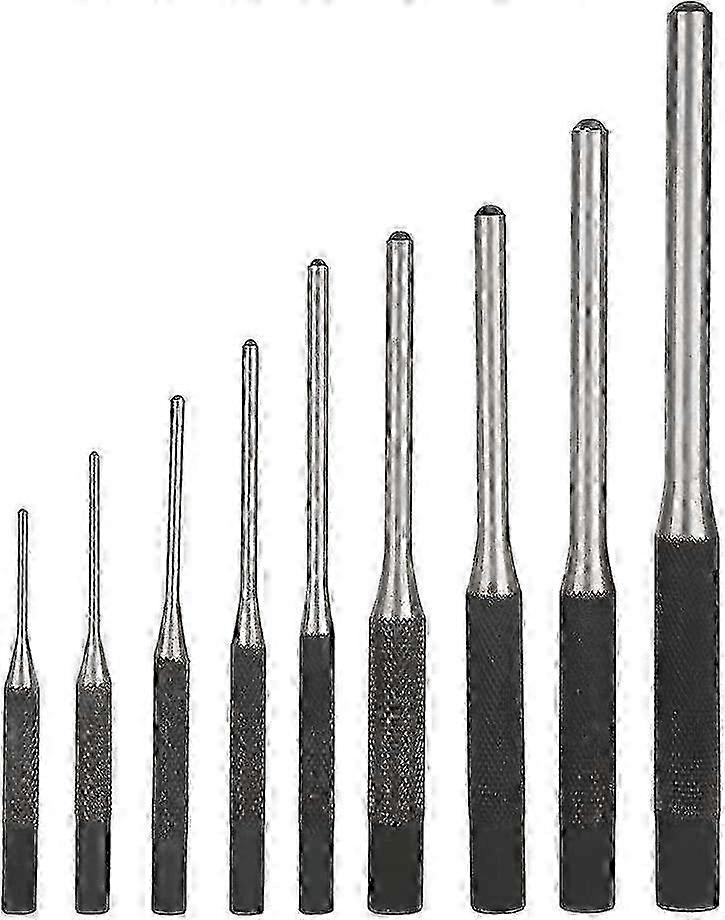 26-27 9PCS Professional Durable Steel Pin Punch Set, Mechanical Engineering Hand Tool