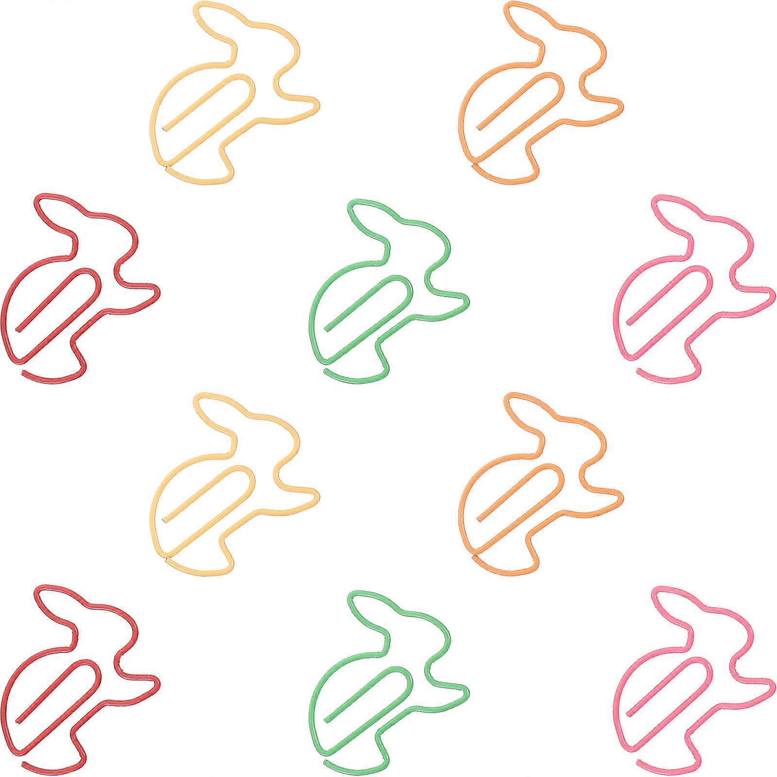 Creative Metal Rabbit Paper Clips for Bookmarking with 20Pcs Set