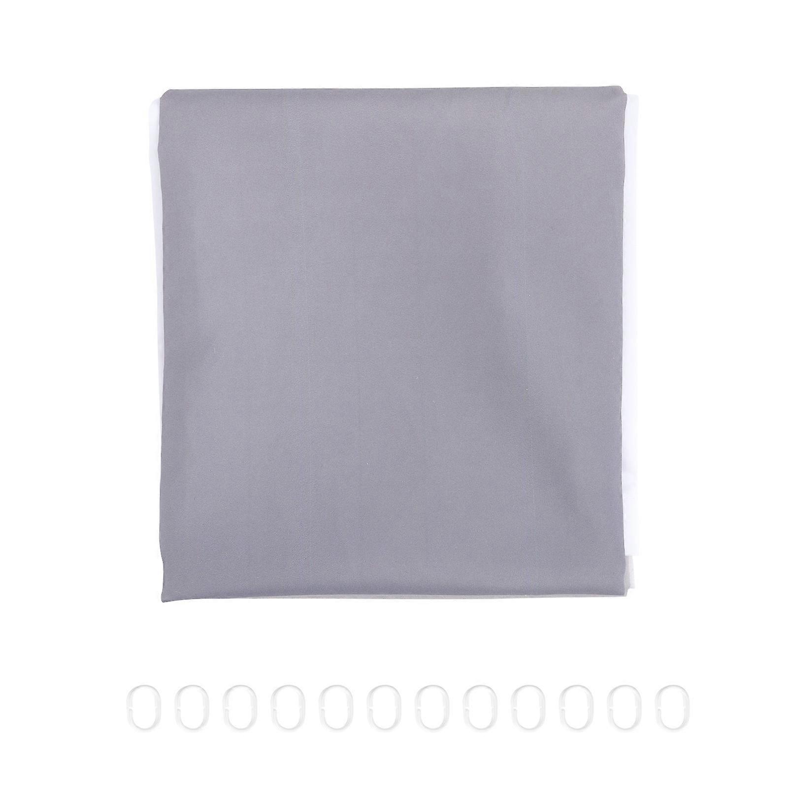 Waterproof Grey Bath Curtain Shower Curtain Kit for Bath Use 1Set
