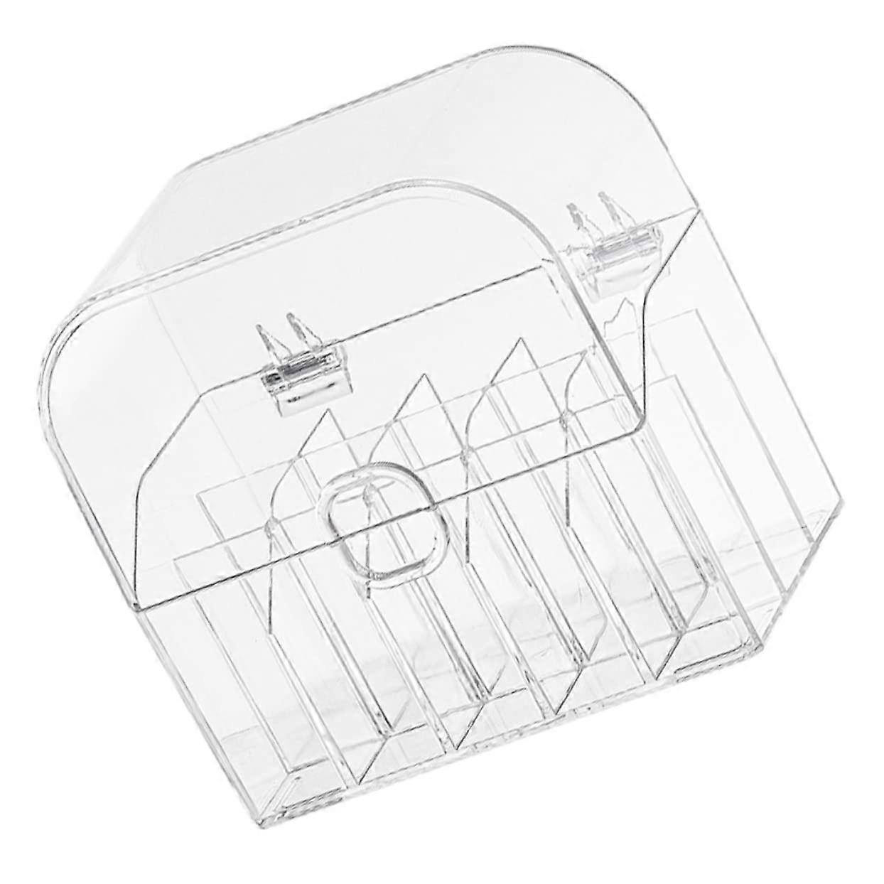 Makeup Organizer with Clear Lid, 15Compartment Acrylic Lipstick Holder Dustproof Storage Box