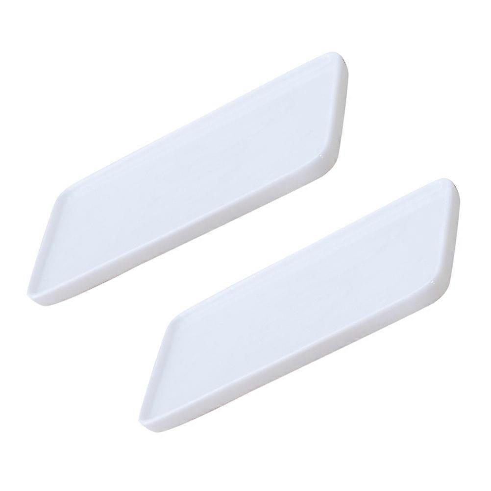 Bathroom Storage Tray Ceramic Washstand Plates White Rectangular For Vanity Organizer 2Pcs