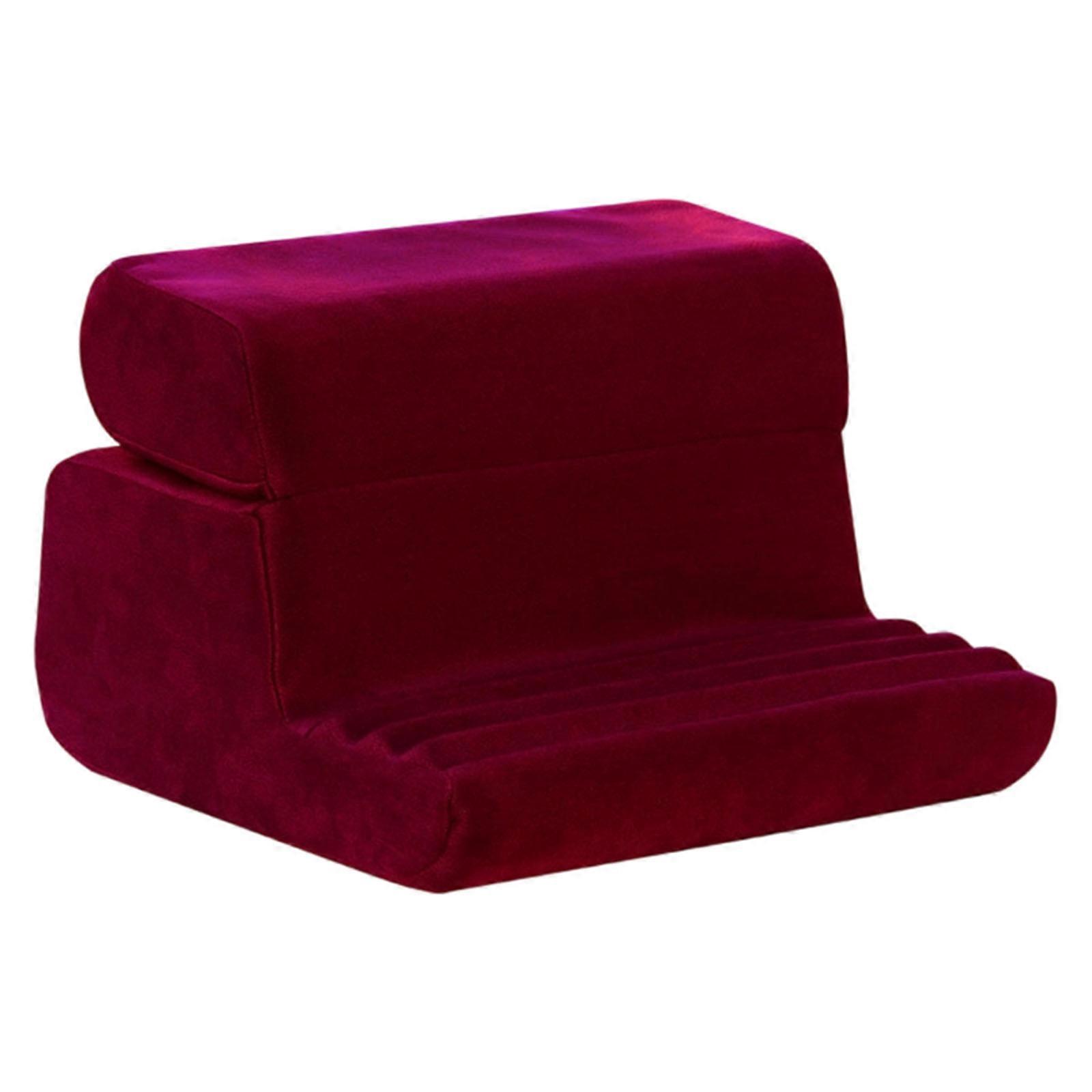 Multifunctional Tablet Support Pillow Stand For Reading Book Tablet Desktop Support Reading Watching Accessories  Claret