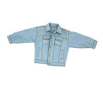 Roupa masculina em escala 1/6, traje estiloso para figuras de ação de 30 cm (12 polegadas), jaqueta jeans.
