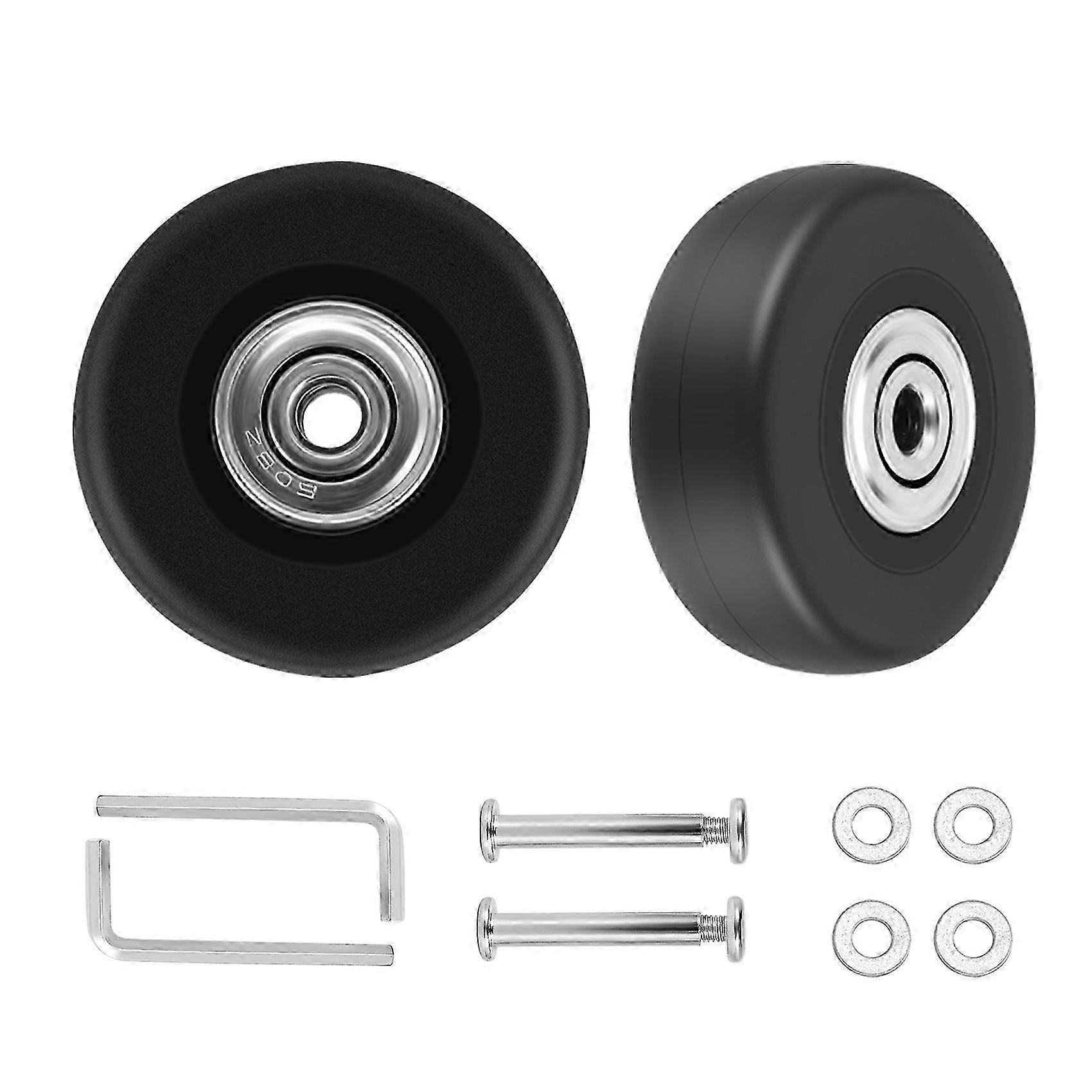 2 Sets Luggage Suitcase Replacement Wheels & Axles Repair Tool Kit