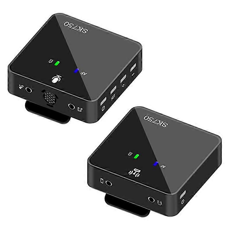 SK750 Wireless Lavalier Microphone Set Multi-function UHF Transmitter Receiver Mic System Compatible