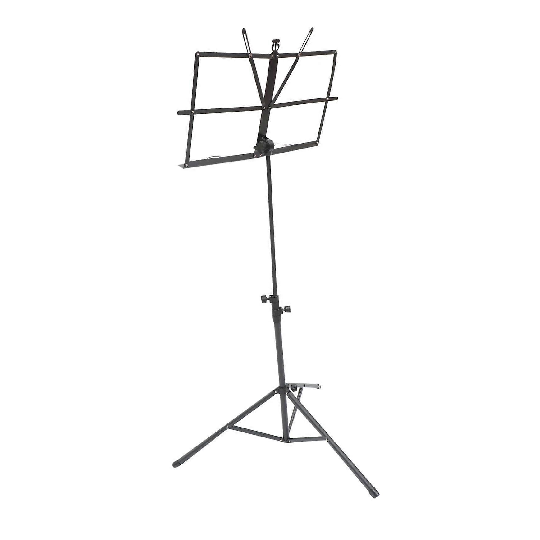 Adjustable Folding Sheet Music Stand with Secure Clips and Stable Tripod for Keyboard