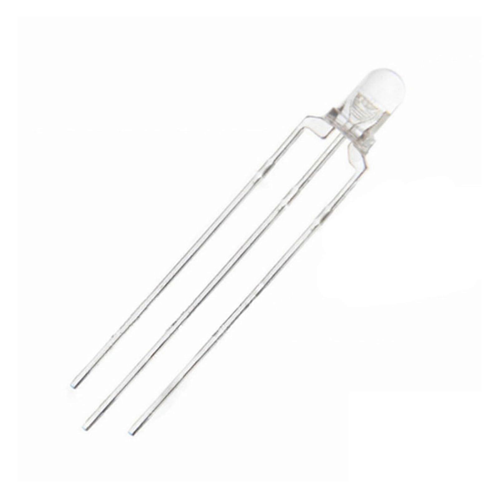 1000pcs 3mm Round Diffused Red Green LED Diode, Dual Color Common Cathode,  Efficiency