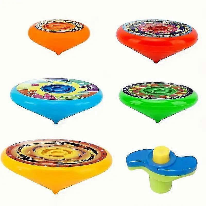 5pcs Colorful Stacking Spinning Tops, Multi-Layered Fun for Kids Competition