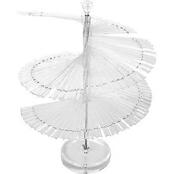 Wiel Presentatie Display Nail Tips Sticks Compartimenten Display Spiral Display Shelf Valse Nail Practice Nail Art Tool Display 1pcstransparent