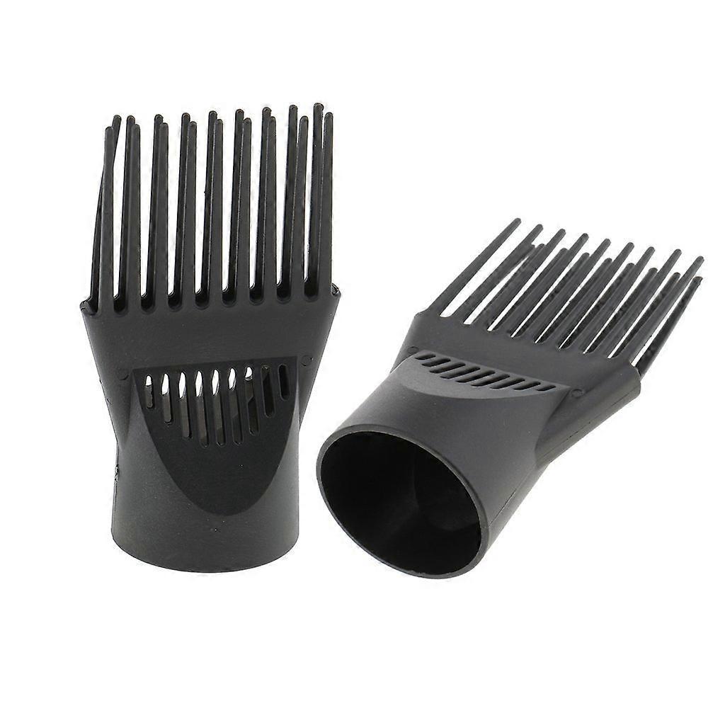 2pcs Universal Hair Dryer Diffuser and Concentrator Nozzle Set, Precise Airflow Control, Black
