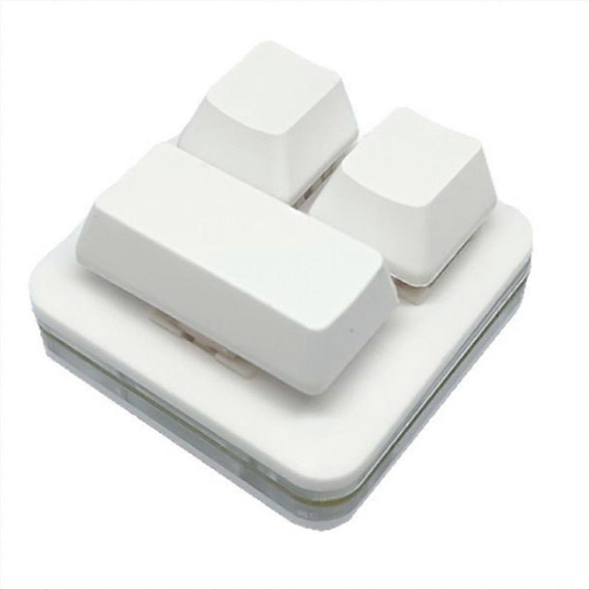 3-Key Double Row Mini Keyboard Recording Mute Dustproof Mechanical