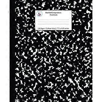 Quaderno di composizione in marmo College Ruled: quaderni in marmo nero, materiale scolastico, quaderni per la scuola (quaderni College ruled)