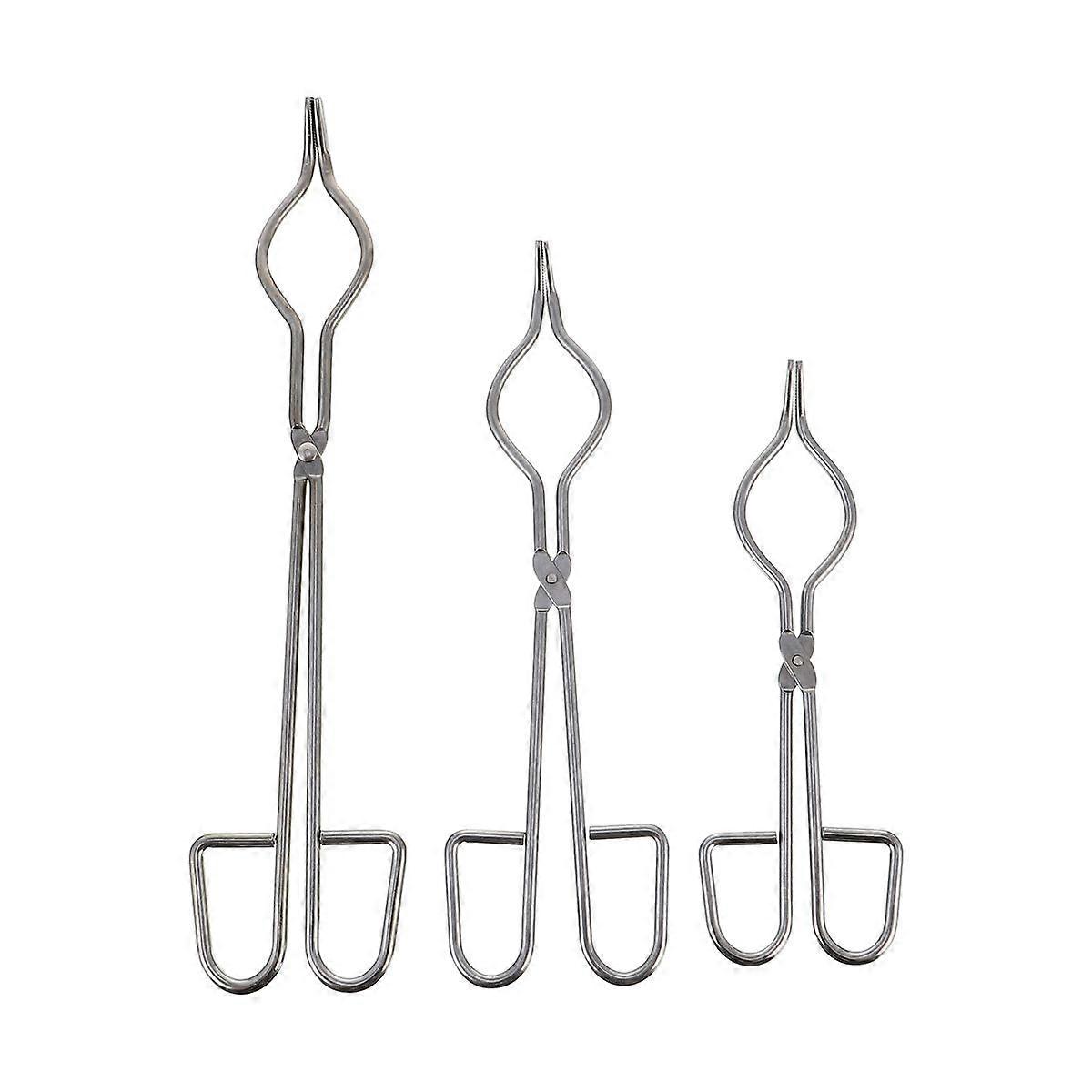 3PCS Laboratory Flask Clamp Crucible Clamp High Temperature Ceramic Clamp