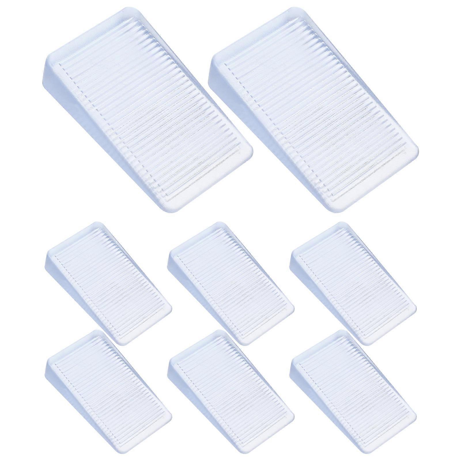 Construction Shims White 8Pcs 2X1.2X0.4In