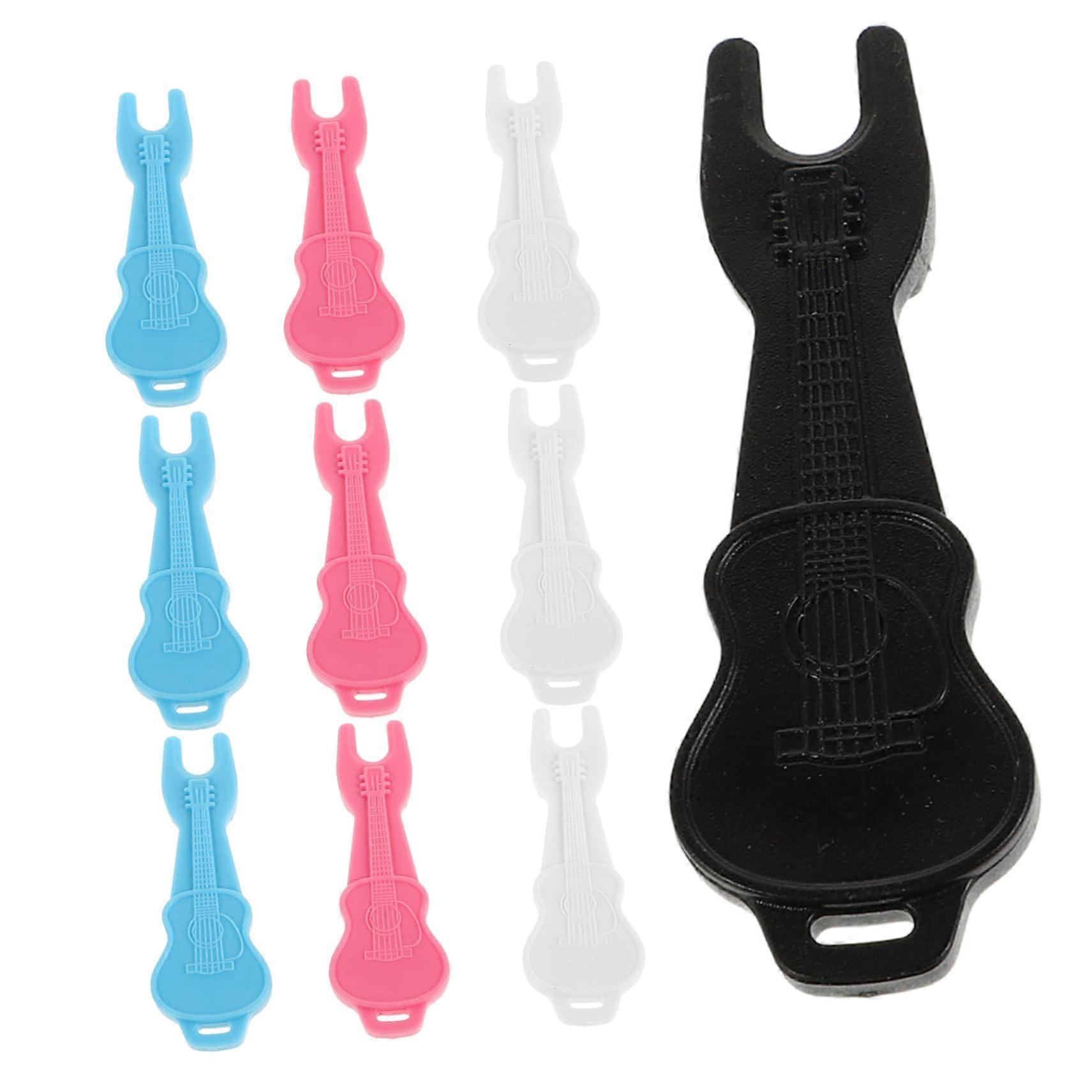 Guitar String Winder with Bridge Pin Puller 2 in 1 Tool Set for Quick String Changes 10pcs