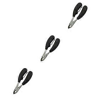 3pcs Stainless Steel Toenail Clippers for Thick Nails with Ergonomic NonSlip Grip
