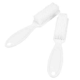 6pcs White Nail Brush Set for Manicure Pedicure, Deep Cleaning Fingernail Toenail Scrub Tools with Durable Bristles