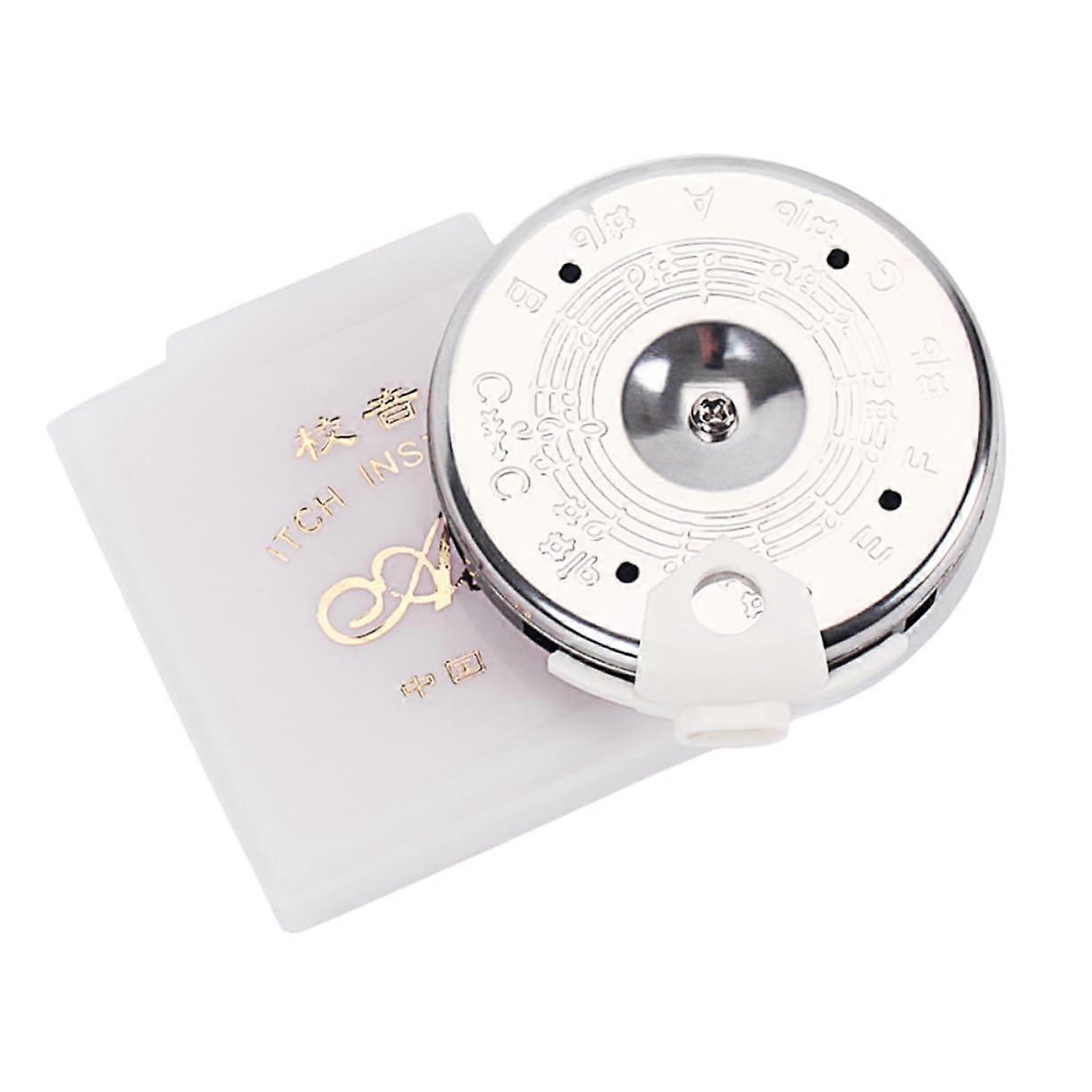 Guitar Tuner with Precise Tone C Pitch Reference, Durable White Case Violin Tuning Tool