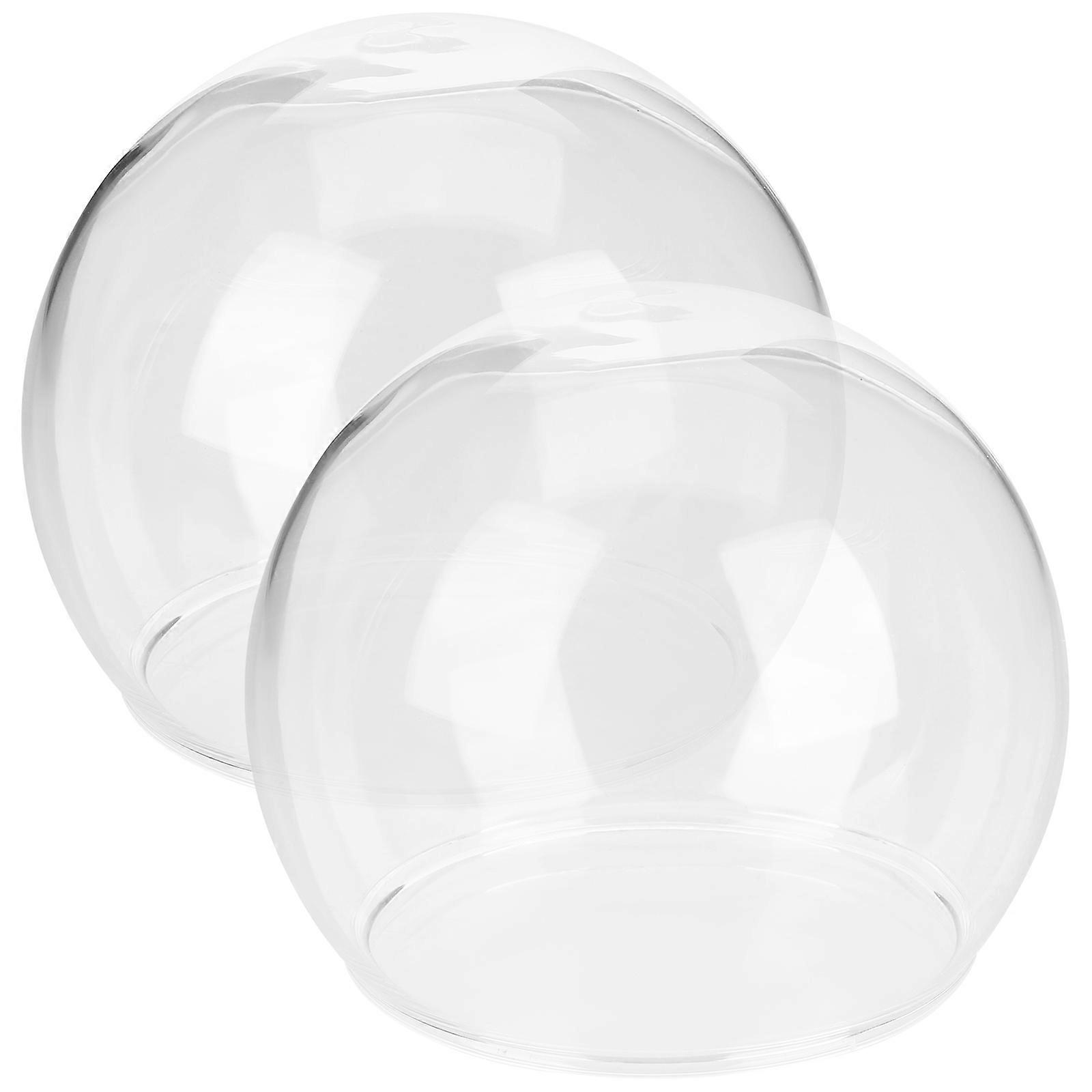 Transparent glaskupol för förvaring, 2 st blomskydd, glaskupol