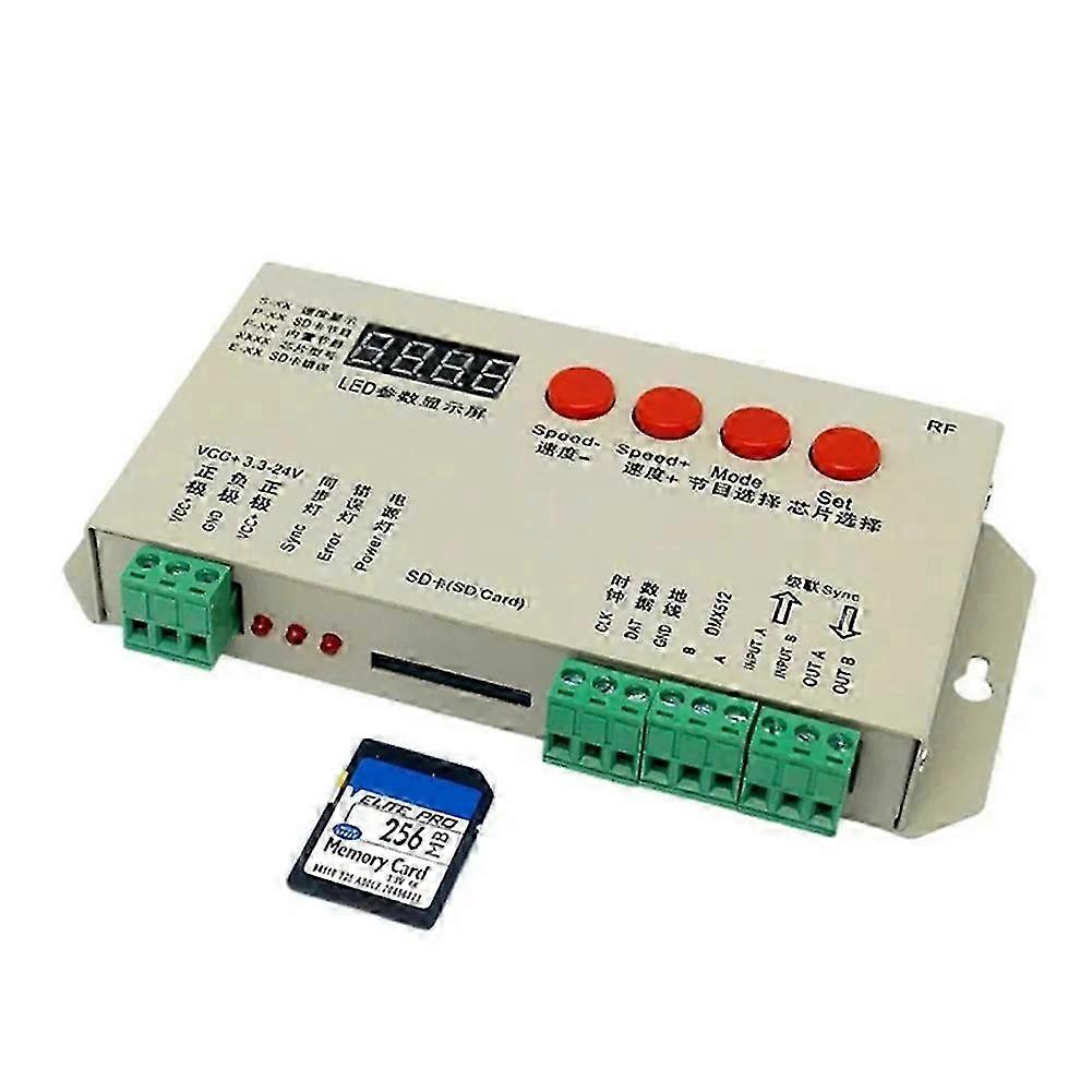 DC5-24V T1000S/K-1000S LED 2048 Pixels Program Controller for WS2812, WS2811